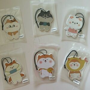 Car Air Fresheners / Cute Animal Shapes / LOT OF 6 / SEALED